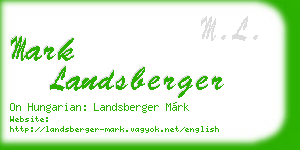 mark landsberger business card